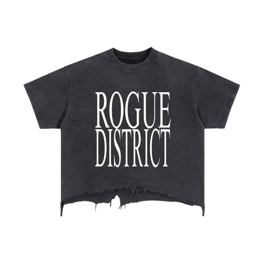 Vintage Wash Boxy Distressed Hem T-Shirt