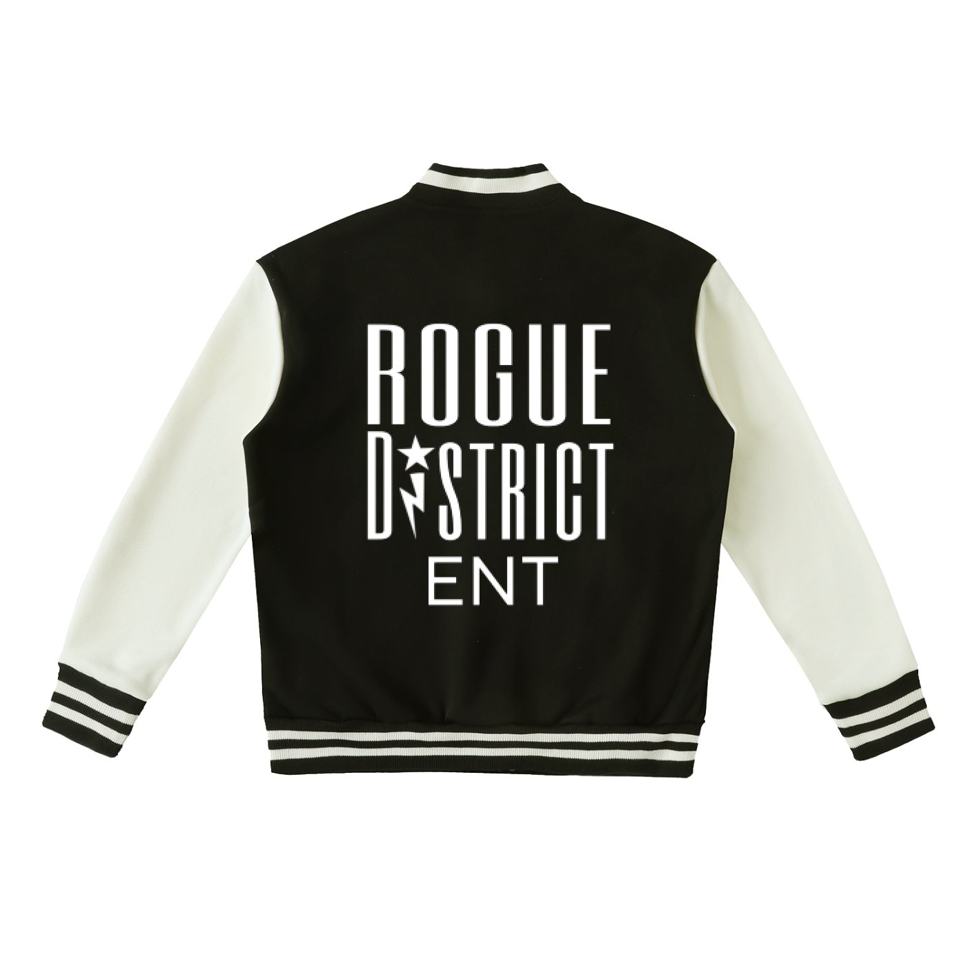 Two-Tone Fleeced Varsity Jacket