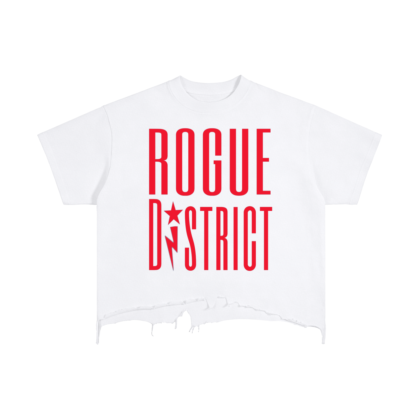 Vintage Wash Boxy Distressed Hem T-Shirt