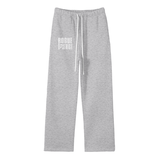 Unisex Solid Color Fleece Straight Leg Pants