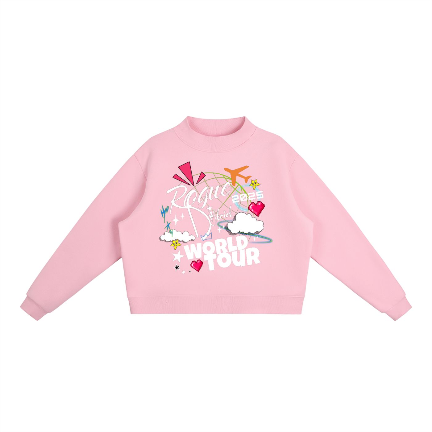 Essential Fleece Mid-Neck Crew Sweatshirt