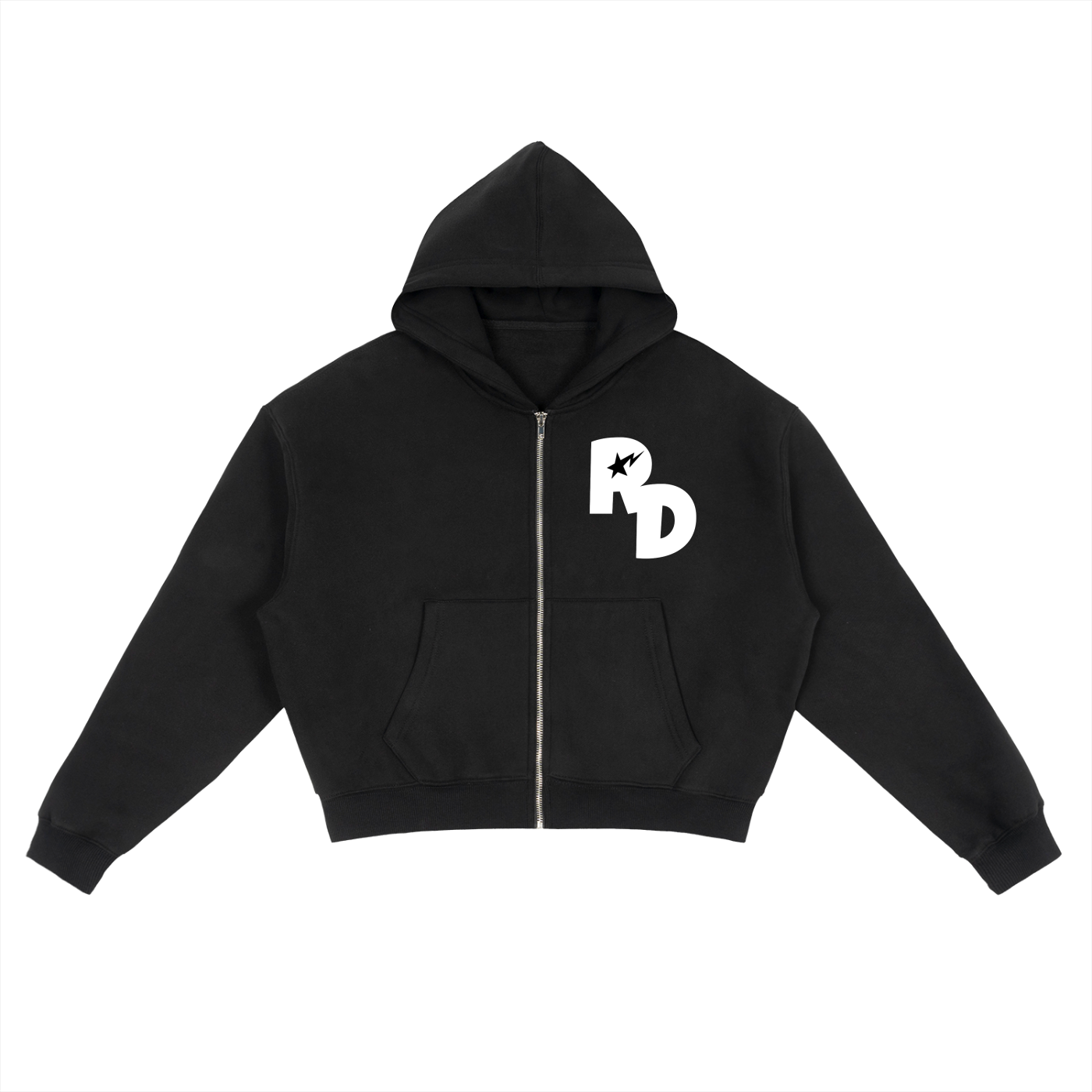 Fleece Zip-Up Boxy Hoodie