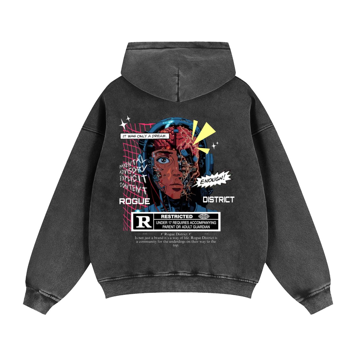 Zip-Through Boxy Fleece Hoodie