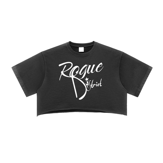 Snow Washed Raw Edge Crop Top