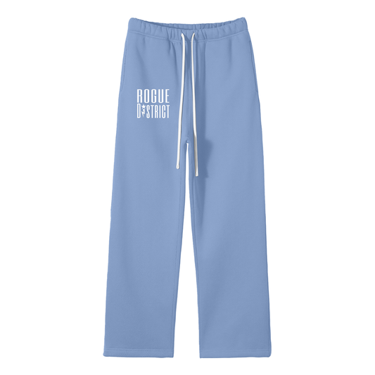 Unisex Solid Color Fleece Straight Leg Pants