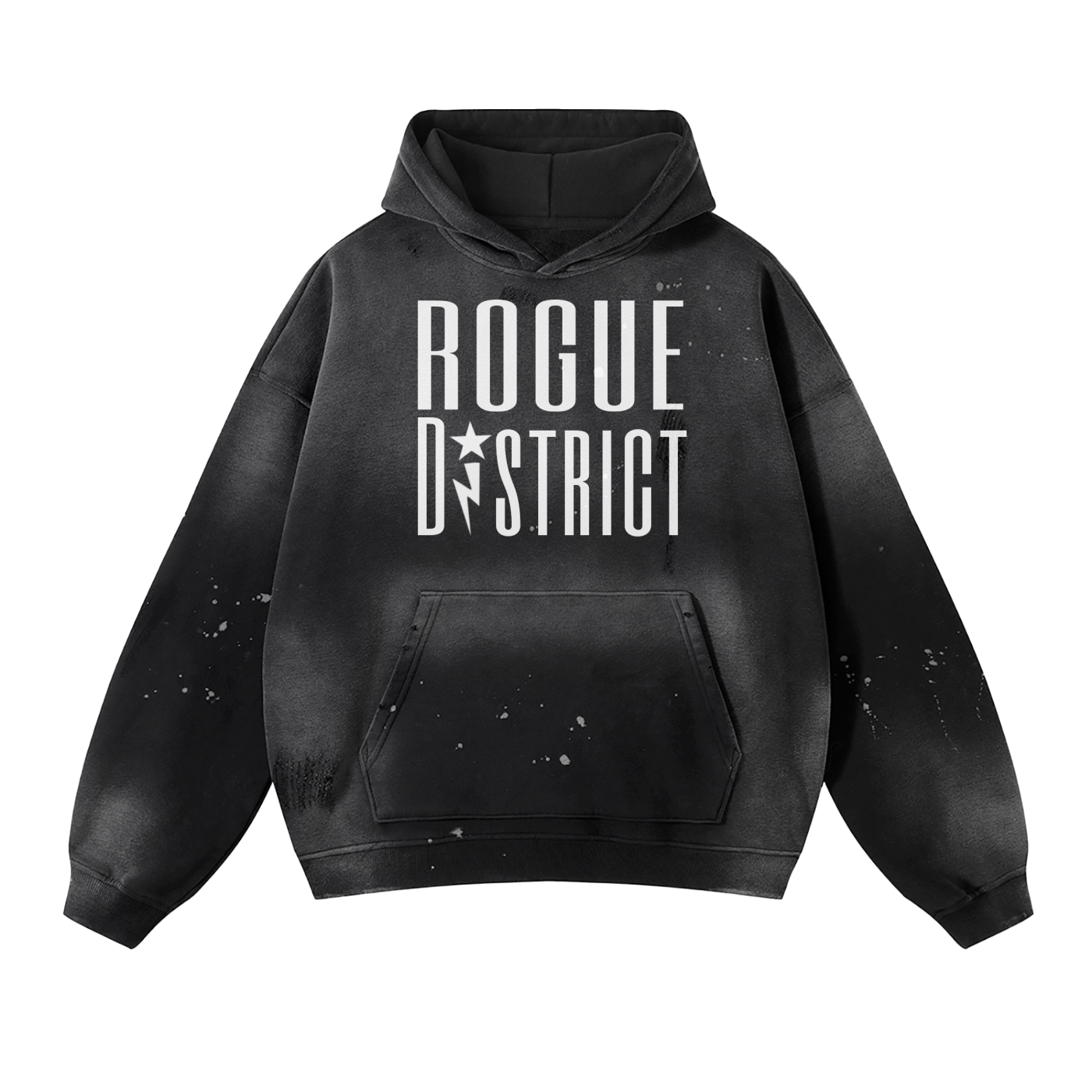 Vintage Wash Frayed Fleece Hoodie - 360 GSM